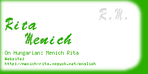 rita menich business card